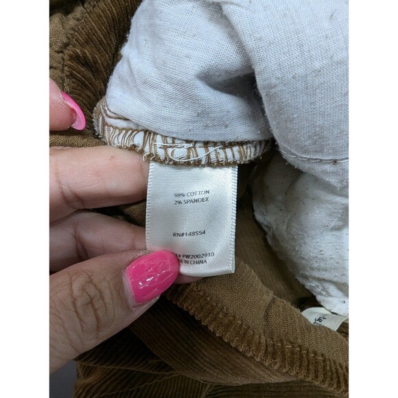 TGLA Small Brown Belted Corduroy Wide Leg Capris pants - Picture 9 of 9